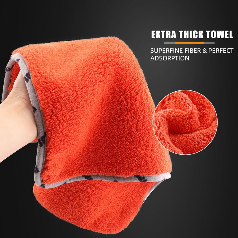 SPTA Car Microfiber Towels, 3Pcs Microfiber Car Cleaning Cloths, Upgraded 1200gsm Ultra-Thick Cars Drying Towel Microfiber for Car and Home Polishing Washing and Detailing 16'' x 16'' (3 Pack) - Image 4